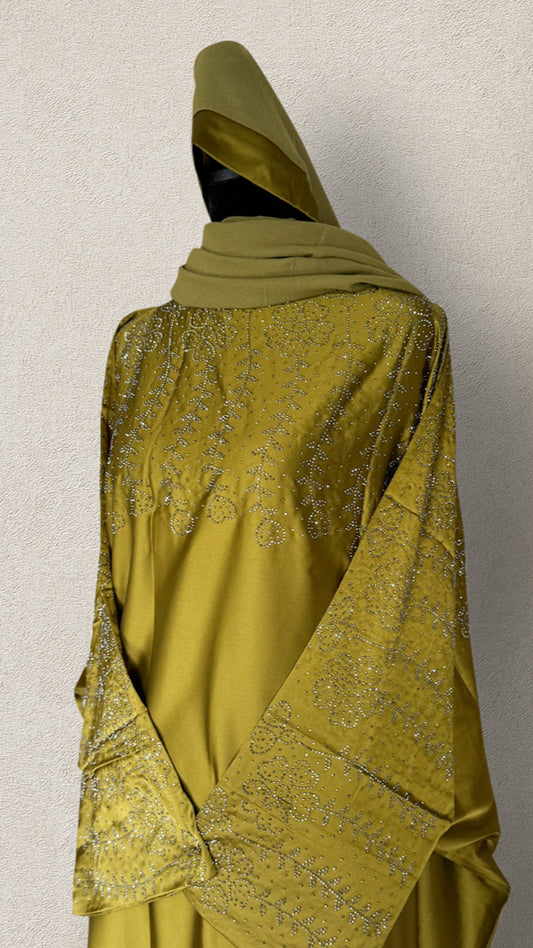 Golden Glow Butterfly Abaya