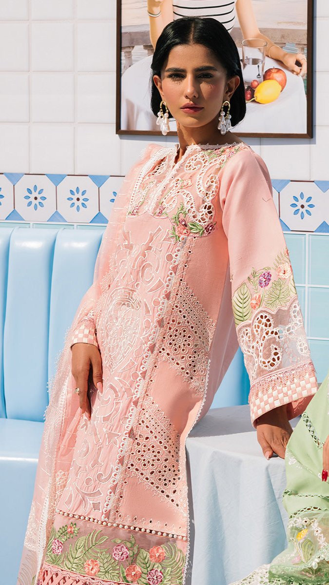 Luxury Summer Lawn Dress – Lightweight Elegant Lawn Outfit for Women (Size 40)