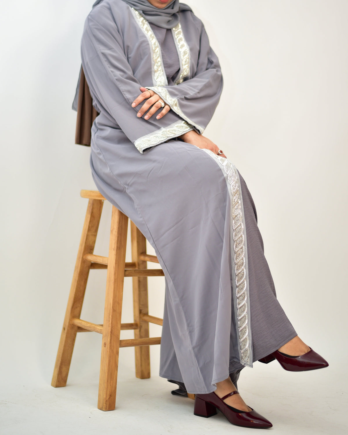 Double Lace Abaya – With Hijab & Inner