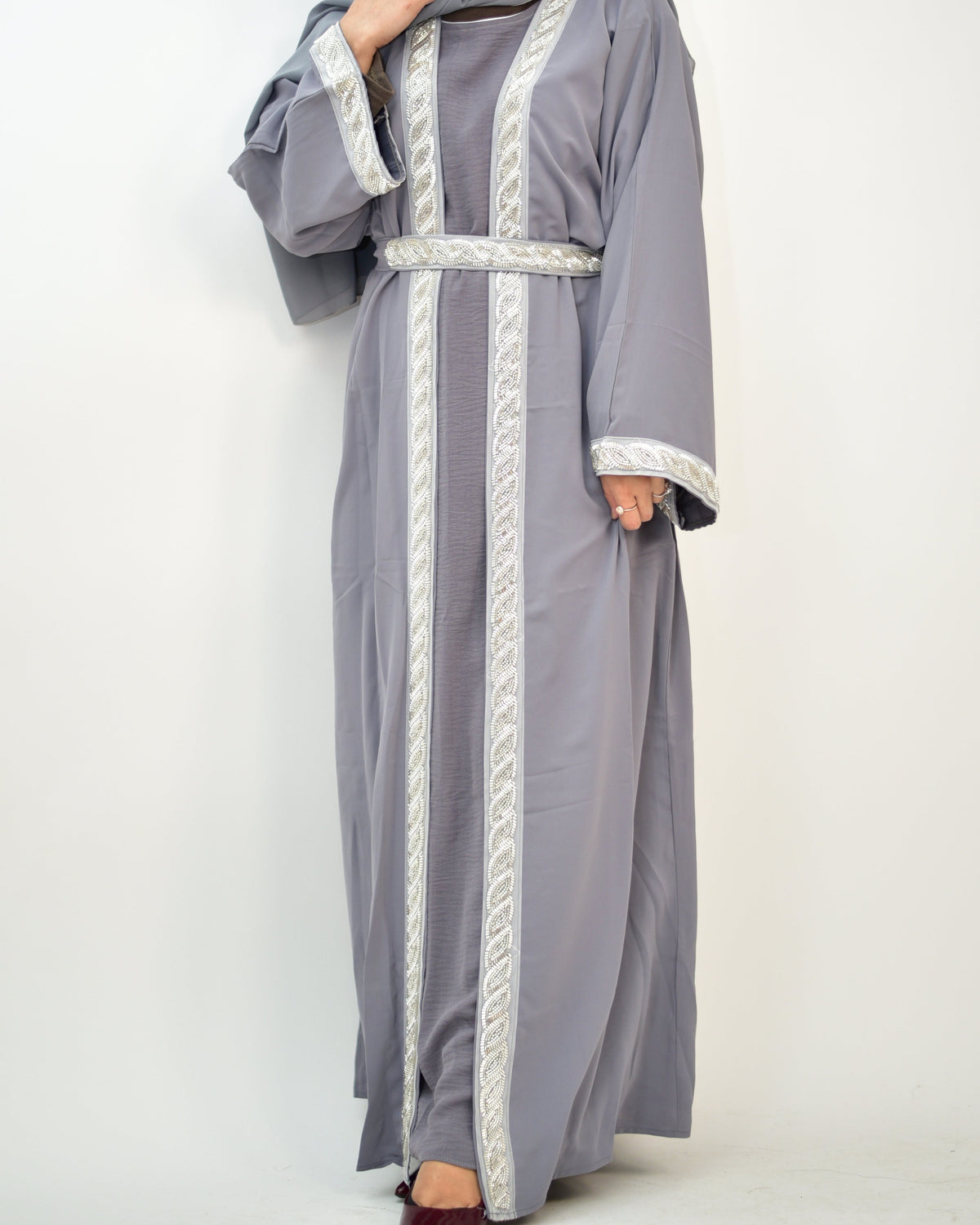 Double Lace Abaya – With Hijab & Inner