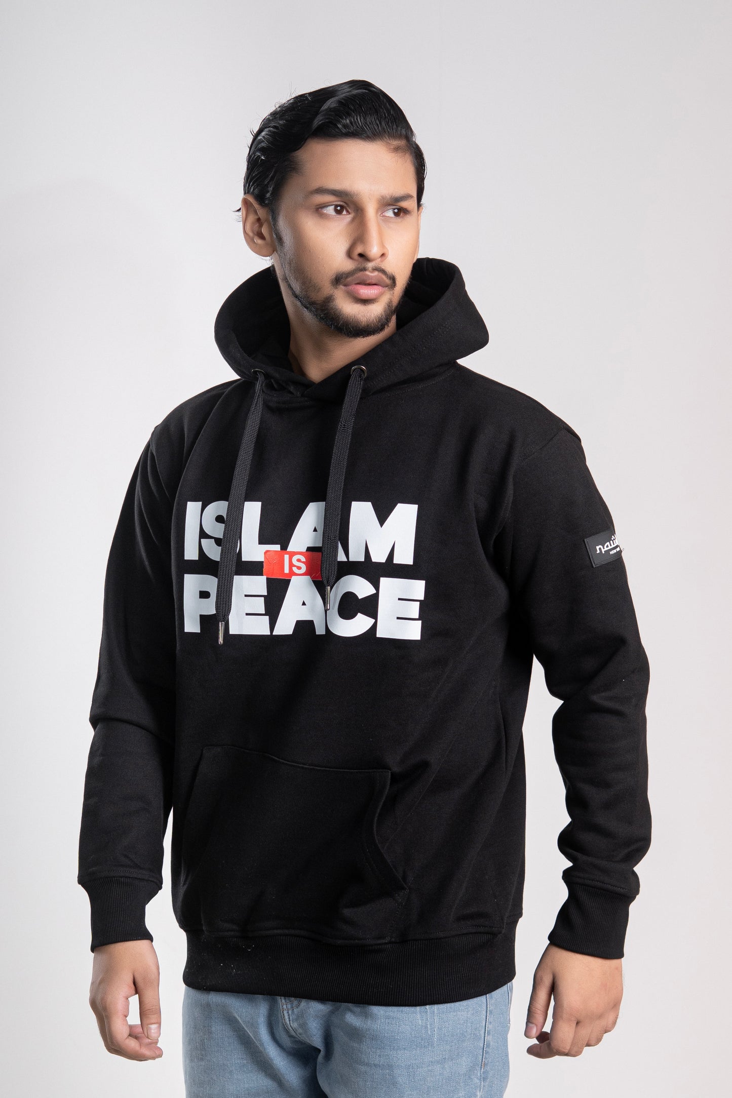 Black “Islam Is Peace” Islamic Hoodie – Unisex