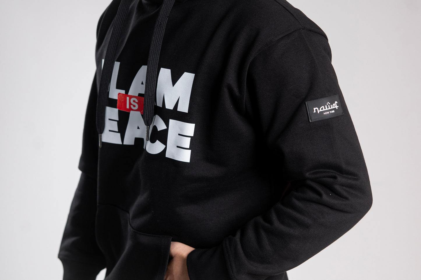 Black “Islam Is Peace” Islamic Hoodie – Unisex