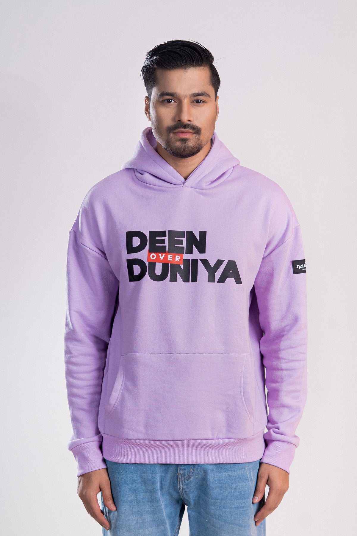 Lavender “Deen Over Duniya” Islamic Hoodie – Unisex
