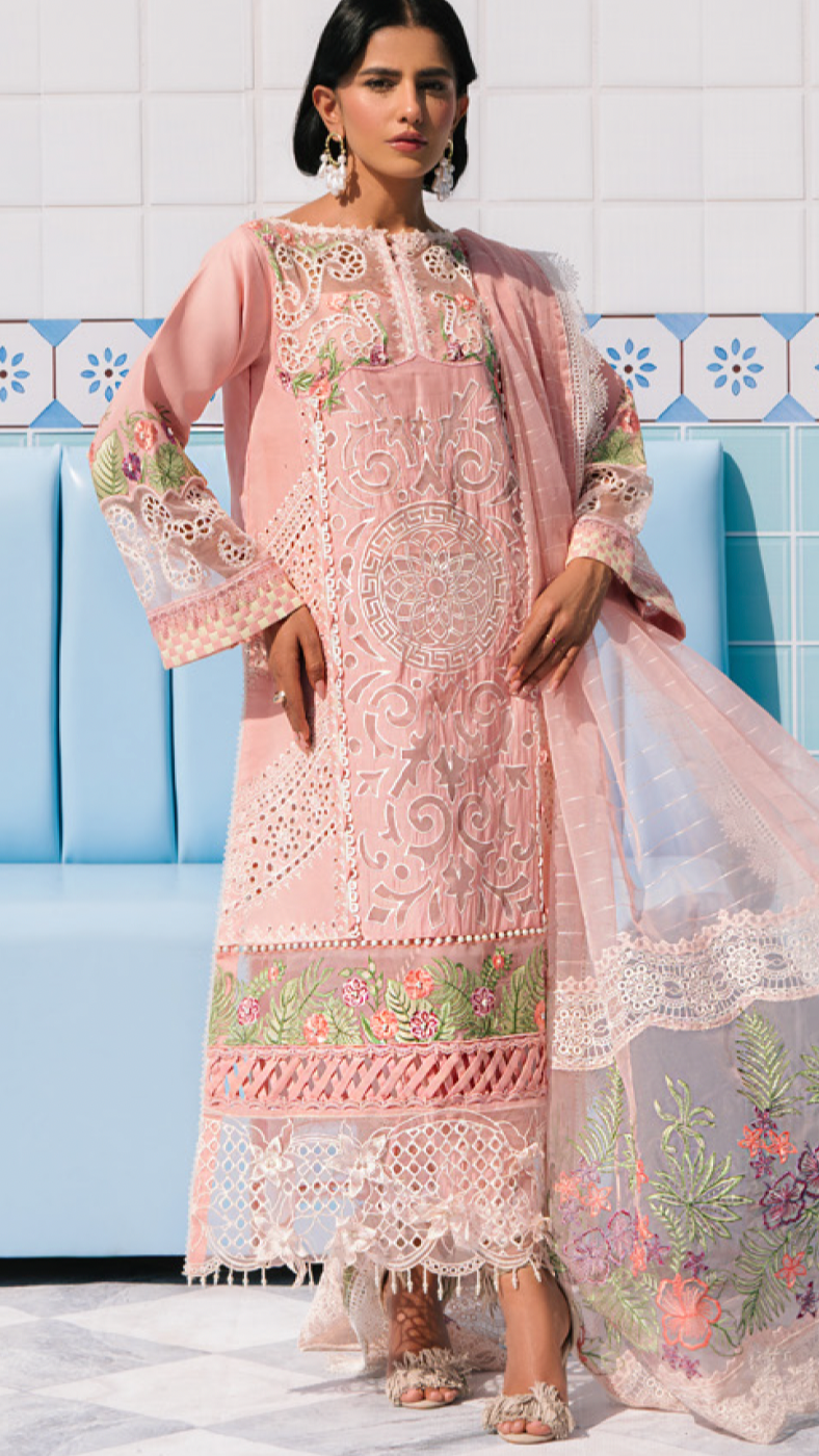 Luxury Summer Lawn Dress – Lightweight Elegant Lawn Outfit for Women (Size 40)