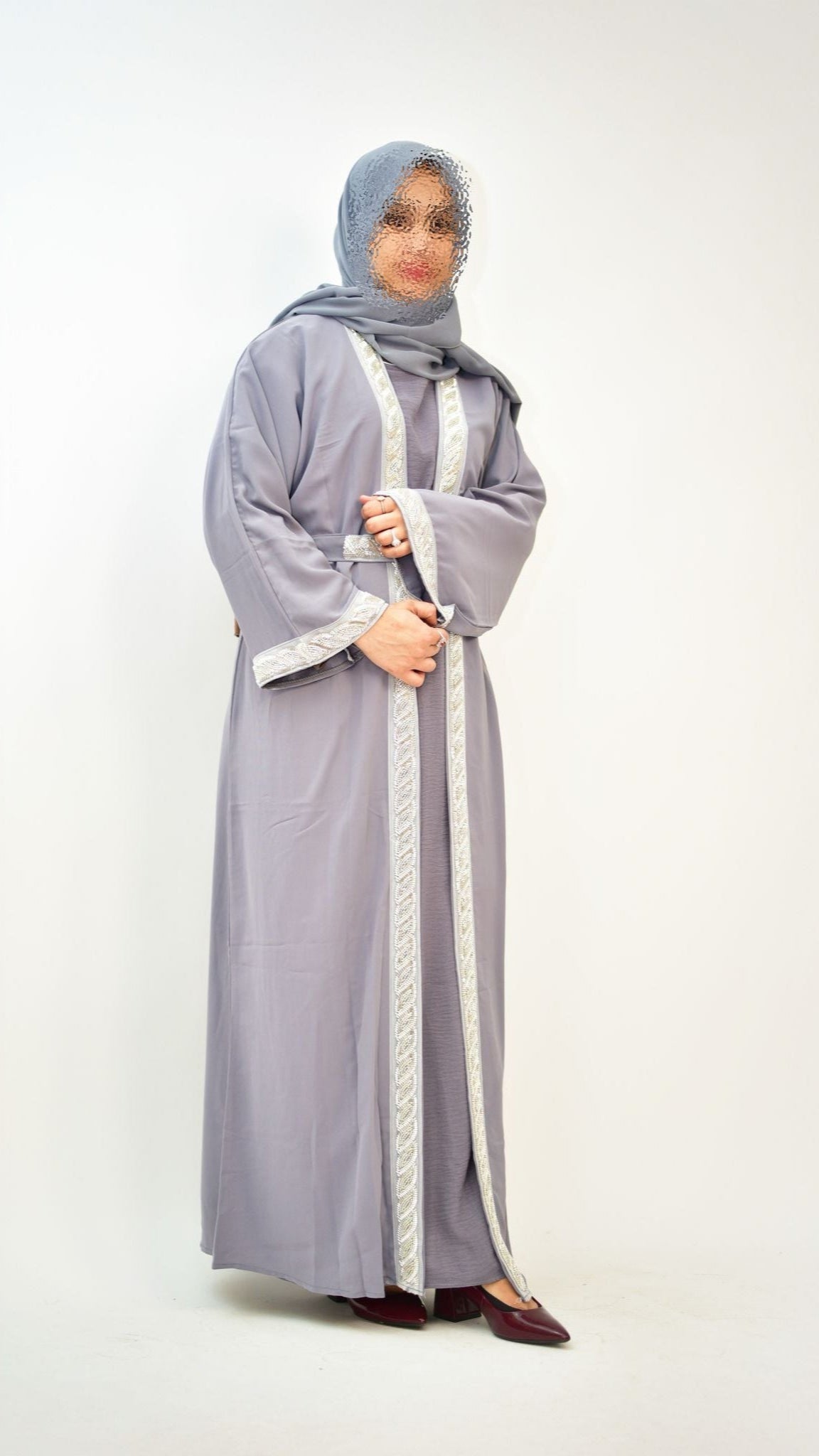 Double Lace Abaya – With Hijab & Inner